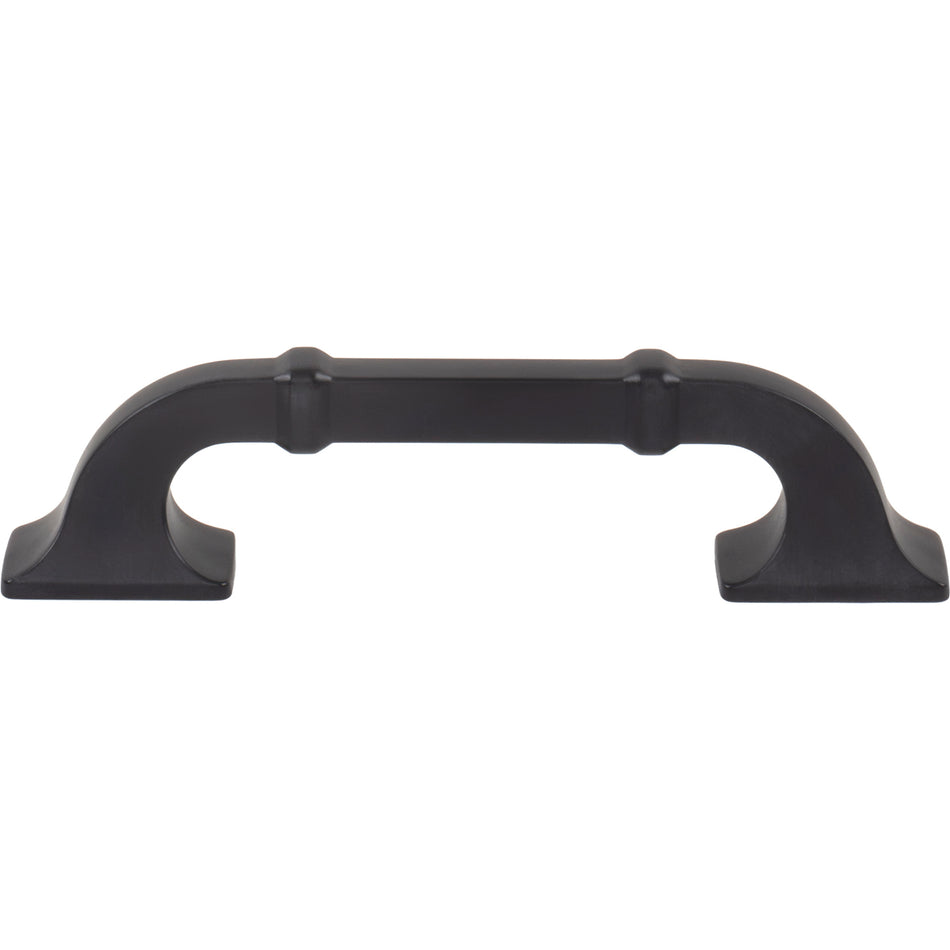 Top Knobs TK3311BLK: 3-3/4" cc Califon Cabinet Pull - Flat Black