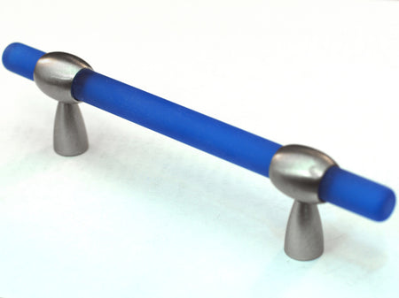 Cal Crystal 134-CM003: Adjustable 3" to 4 cc Athens Bit Cabinet Pull - Matte Blue