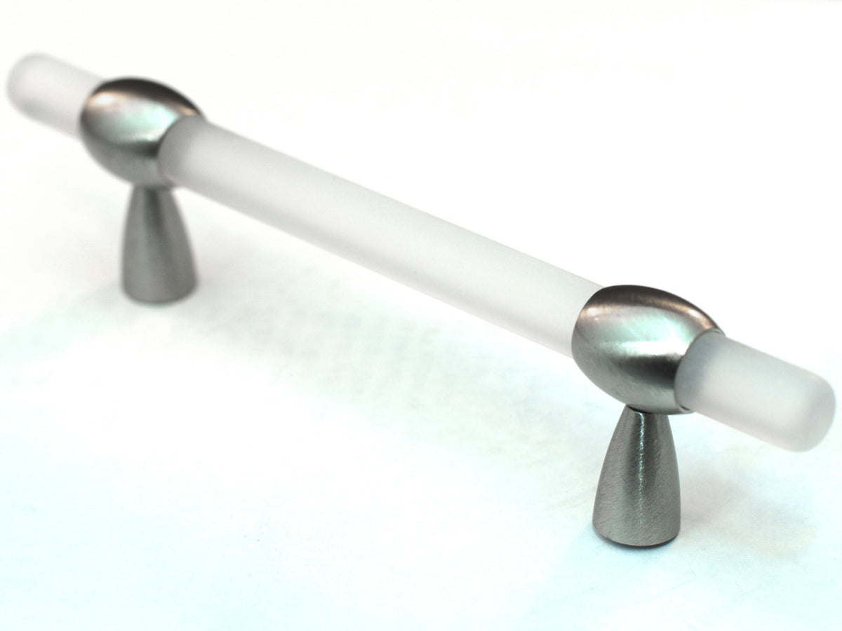 Cal Crystal 134-CM006: Adjustable 3" to 4 cc Athens Bit Cabinet Pull - Matte Clear
