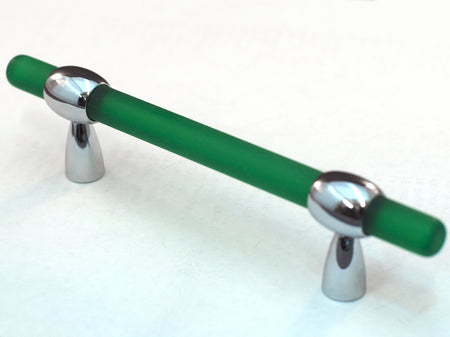 Cal Crystal 134-CM014: Adjustable 3" to 4 cc Athens Bit Cabinet Pull - Matte Green