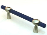Cal Crystal 134-CM020: Adjustable 3" to 4" cc Athens Bit Cabinet Pull - Matte Cobalt Blue
