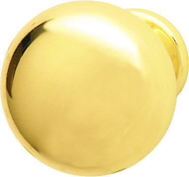 Hafele 134.43.801: 31mm Contemporary Round Cabinet Knob - Polished Brass