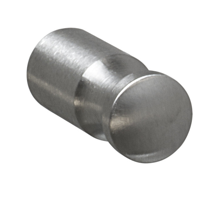 Hafele 134.83.602: 12mm Mid Century Modern Cylinder Cabinet Knob - Matte Stainless Steel