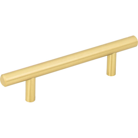 Elements 136BG: 3" cc Naples Round Bar Cabinet Pull - Brushed Gold