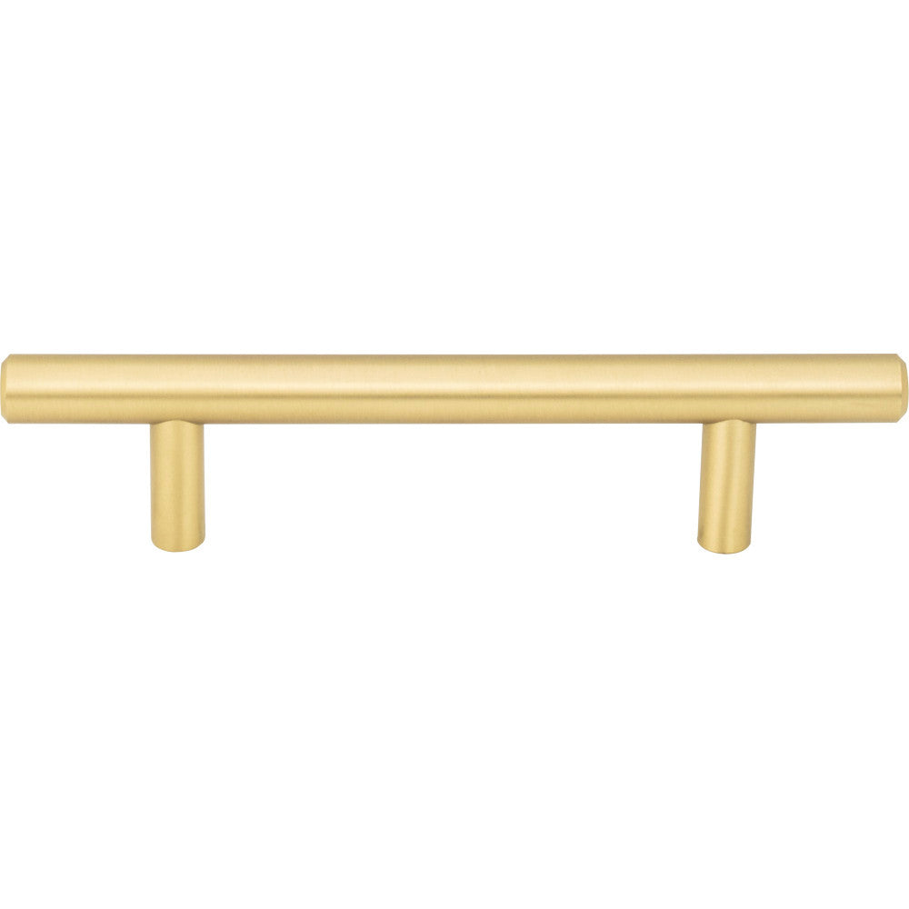 Elements 136BG: 3" cc Naples Round Bar Cabinet Pull - Brushed Gold