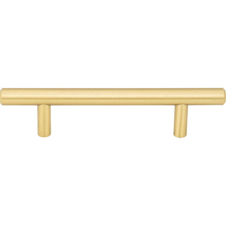 Elements 136BG: 3" cc Naples Round Bar Cabinet Pull - Brushed Gold