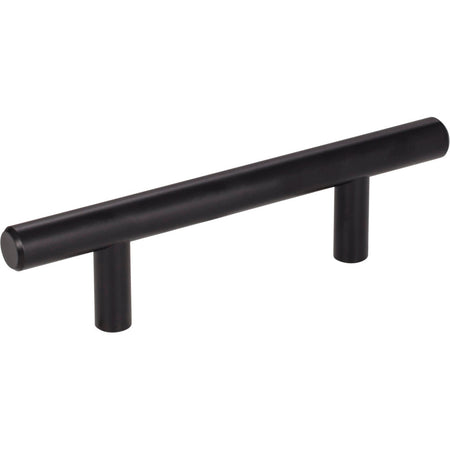 Elements 136MB: 3" cc Naples Round Bar Cabinet Pull - Matte Black