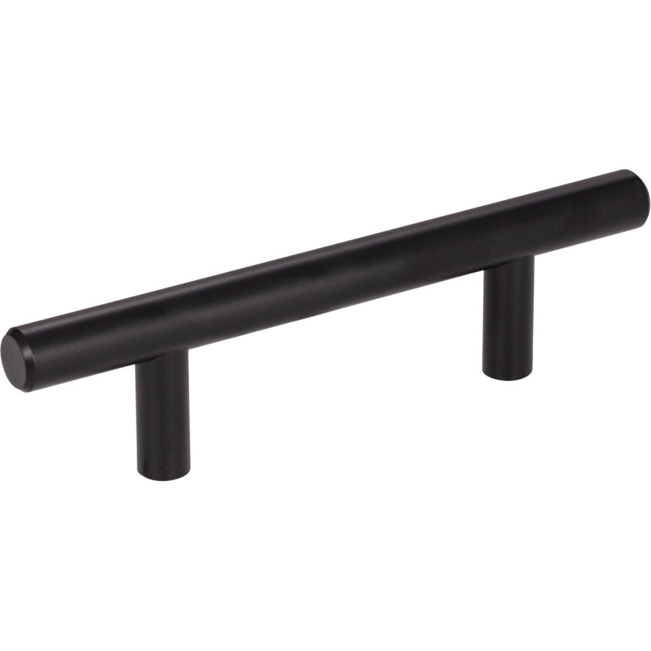 Elements 136MB: 3" cc Naples Round Bar Cabinet Pull - Matte Black