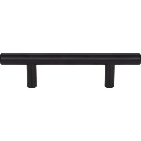 Elements 136MB: 3" cc Naples Round Bar Cabinet Pull - Matte Black