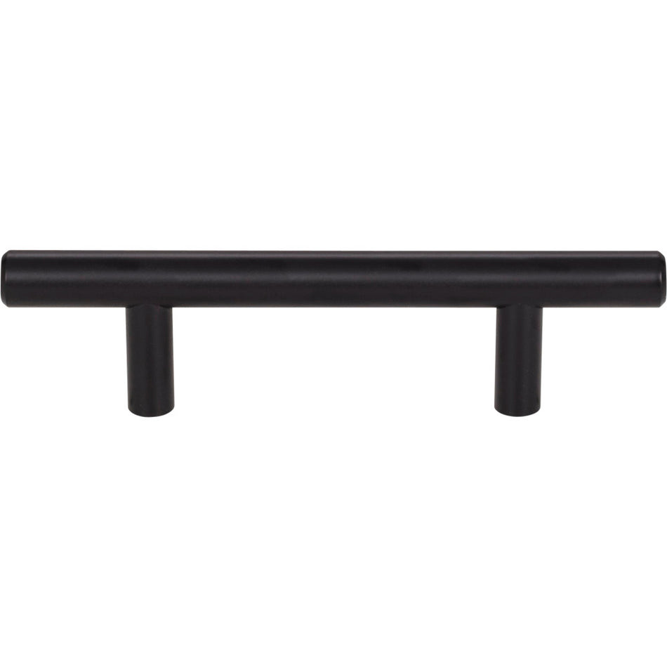 Elements 136MB: 3" cc Naples Round Bar Cabinet Pull - Matte Black