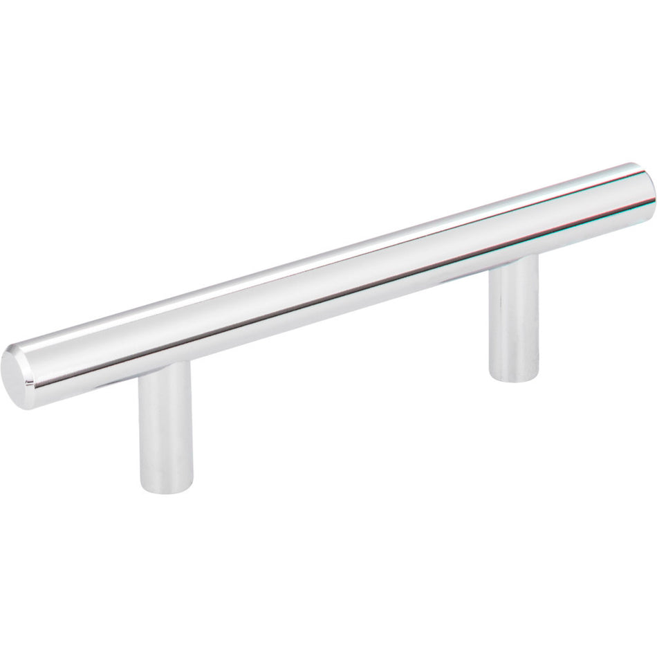Elements 136PC: 3" cc Naples Round Bar Cabinet Pull - Polished Chrome