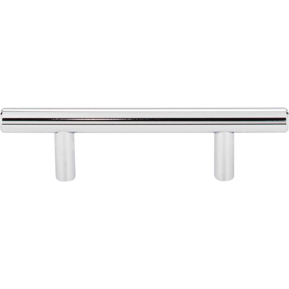 Elements 136PC: 3" cc Naples Round Bar Cabinet Pull - Polished Chrome