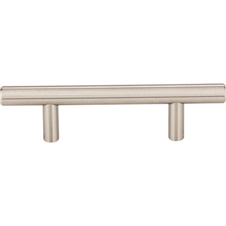 Elements 136SN: 3" cc Naples Round Bar Cabinet Pull - Satin Nickel
