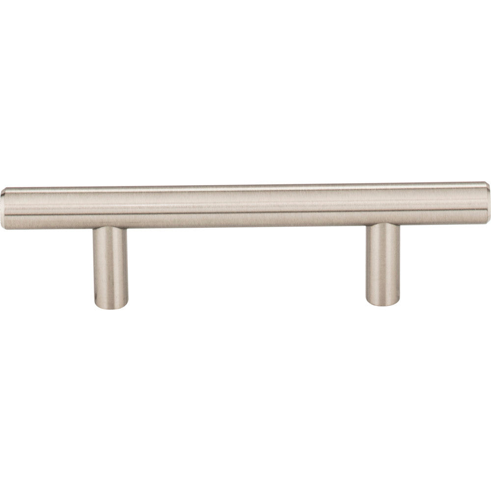 Elements 136SN: 3" cc Naples Round Bar Cabinet Pull - Satin Nickel