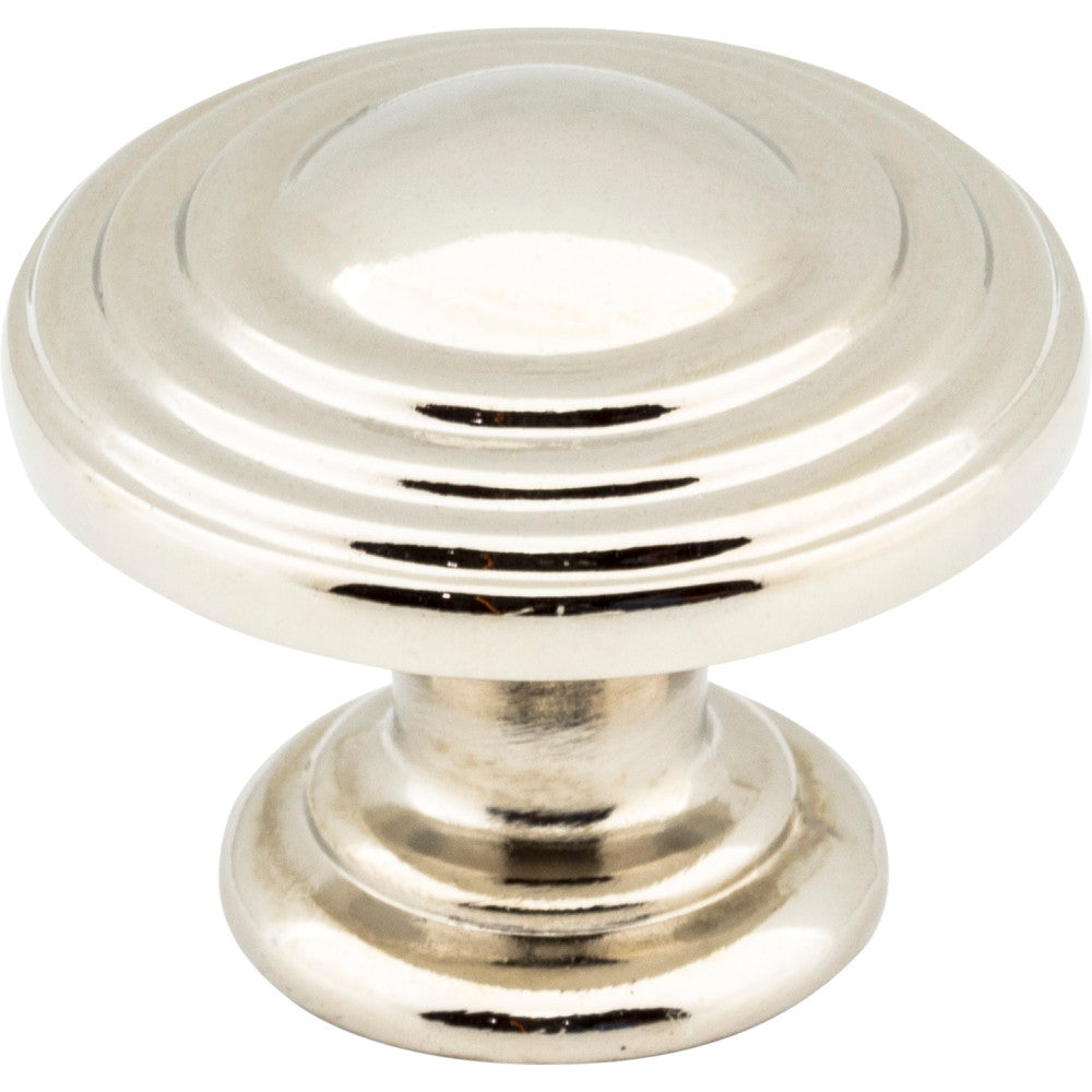Jeffrey Alexander 137NI: 1-1/4" Bremen 2 Round Cabinet Knob - Polished Nickel