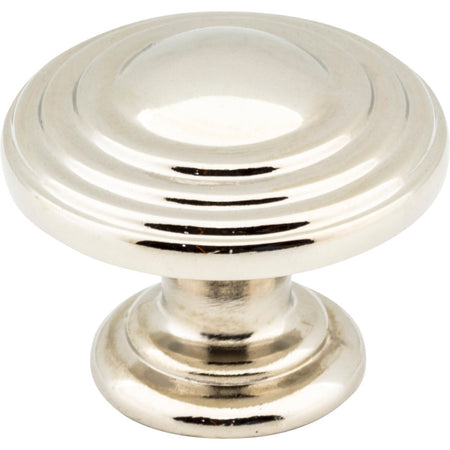 Jeffrey Alexander 137NI: 1-1/4" Bremen 2 Round Cabinet Knob - Polished Nickel
