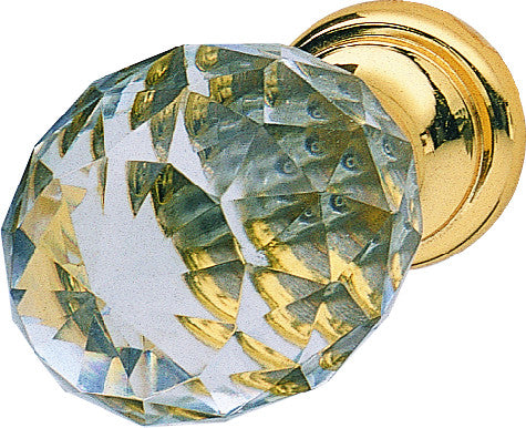 Hafele 138.72.800: 30mm Astral Sphere Cabinet Knob - Clear Crystal/Polished Gold Color