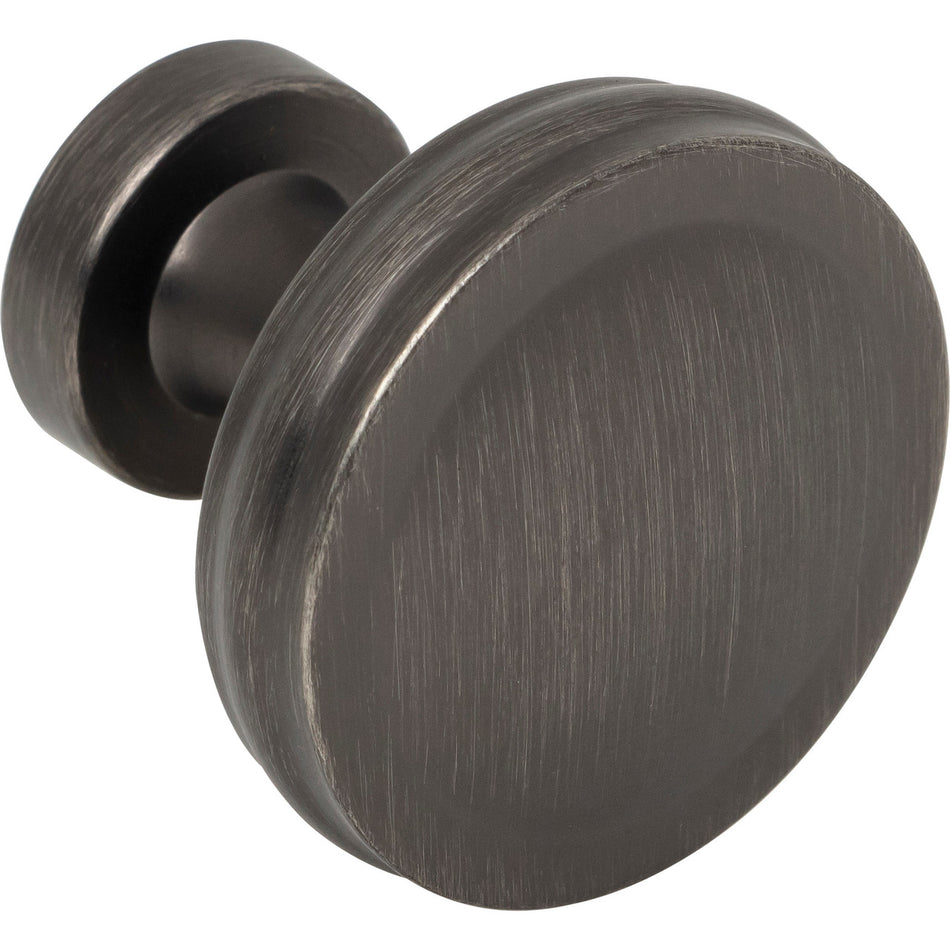 Jeffrey Alexander 132BNBDL: 1-3/8" Jules Round Cabinet Knob - Brushed Pewter