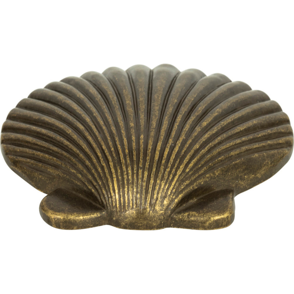 Atlas 143-BB: 2" Nautical Clamshell Cabinet Knob - Burnished Bronze
