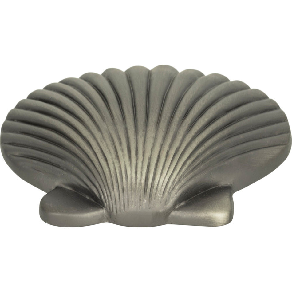 Atlas 143-P: 2" Nautical Clamshell Cabinet Knob - Pewter