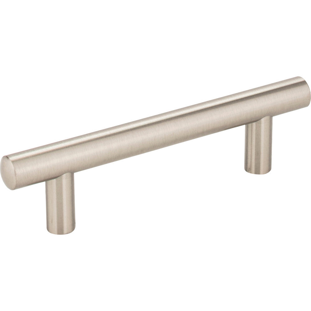 Jeffrey Alexander 146SN: 96mm cc Key West Round Bar Cabinet Pull - Satin Nickel