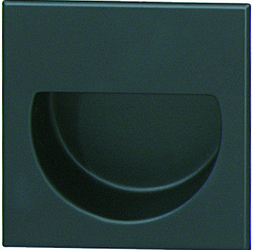 Hafele 151.04.319: 47mm Urban Flush Mount Half-Round Cabinet Pull - Matte Black