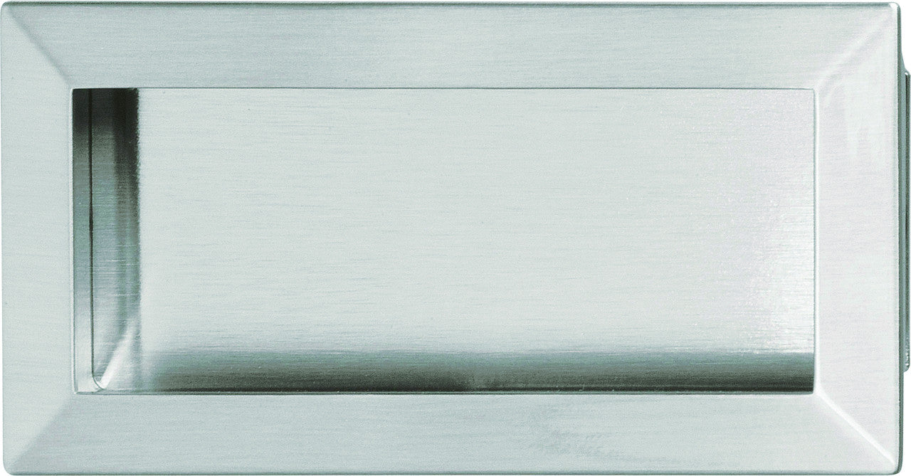 Hafele 151.67.602: Lago Di Como Flush Mount Rectangle Cabinet Pull - Satin Nickel