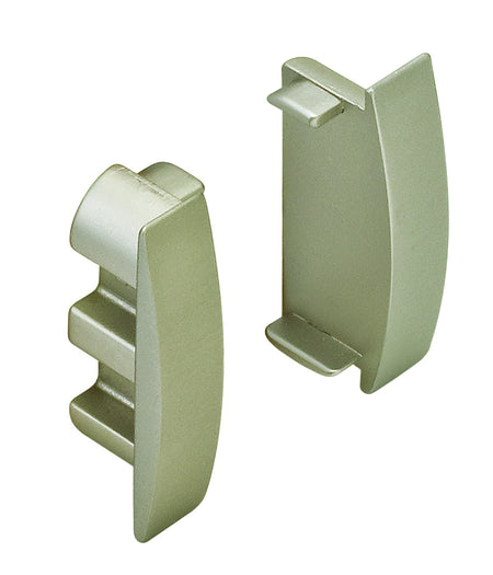 Hafele 151.86.089: 49mm L-Profile End Cap for Edge Pull - Use with haf-151.86.030 Stainless Steel Look