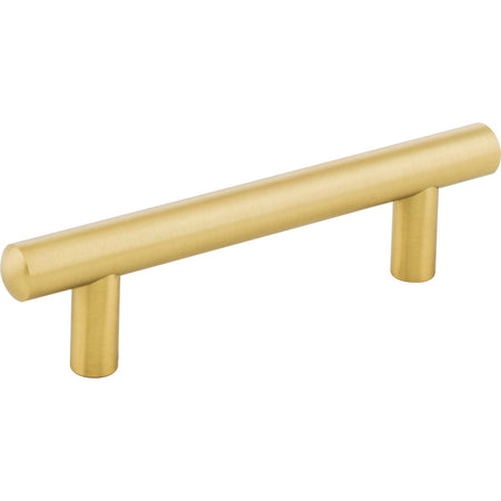 Jeffrey Alexander 152BG: 96mm cc Key West Round Bar Cabinet Pull - Brushed Gold