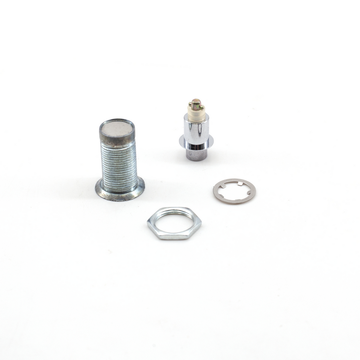 Sugatsune 152F-06-1: 20.5mm Mini Flush Push Lock Fastener - Polished Chrome