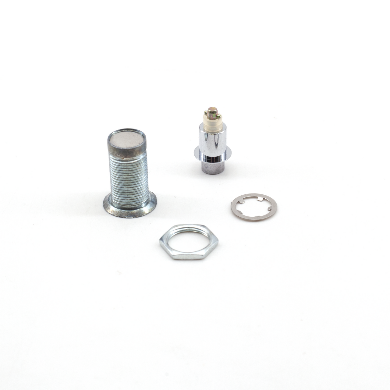 Sugatsune 152F-06-1: 20.5mm Mini Flush Push Lock Fastener - Polished Chrome