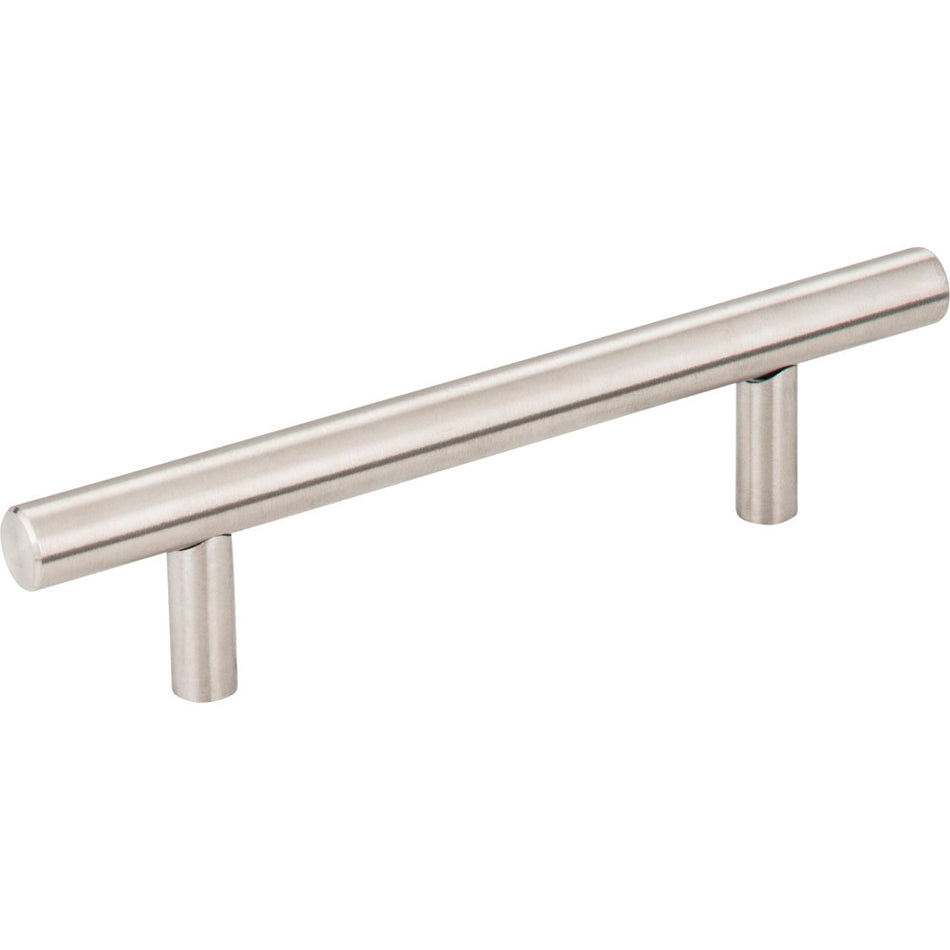 Elements 154SS: 96 mm cc Naples Round Bar Cabinet Pull - Stainless Steel