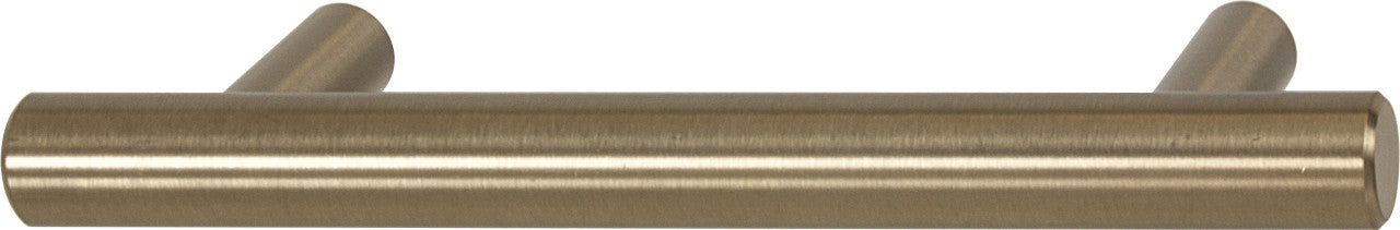 Hafele 155.02.410: 3-1/2"cc Bar Pulls Round Bar Cabinet Pull - Matte Gold