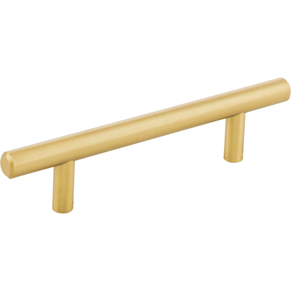Elements 156BG: 96 mm cc Naples Round Bar Cabinet Pull - Brushed Gold