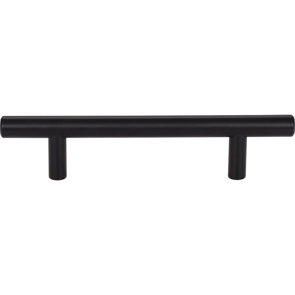 Elements 156MB: 96 mm cc Naples Round Bar Cabinet Pull - Matte Black