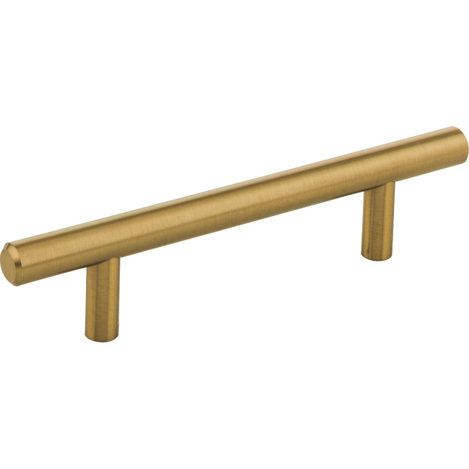 Elements 156SBZ: 96 mm cc Naples Round Bar Cabinet Pull - Satin Bronze