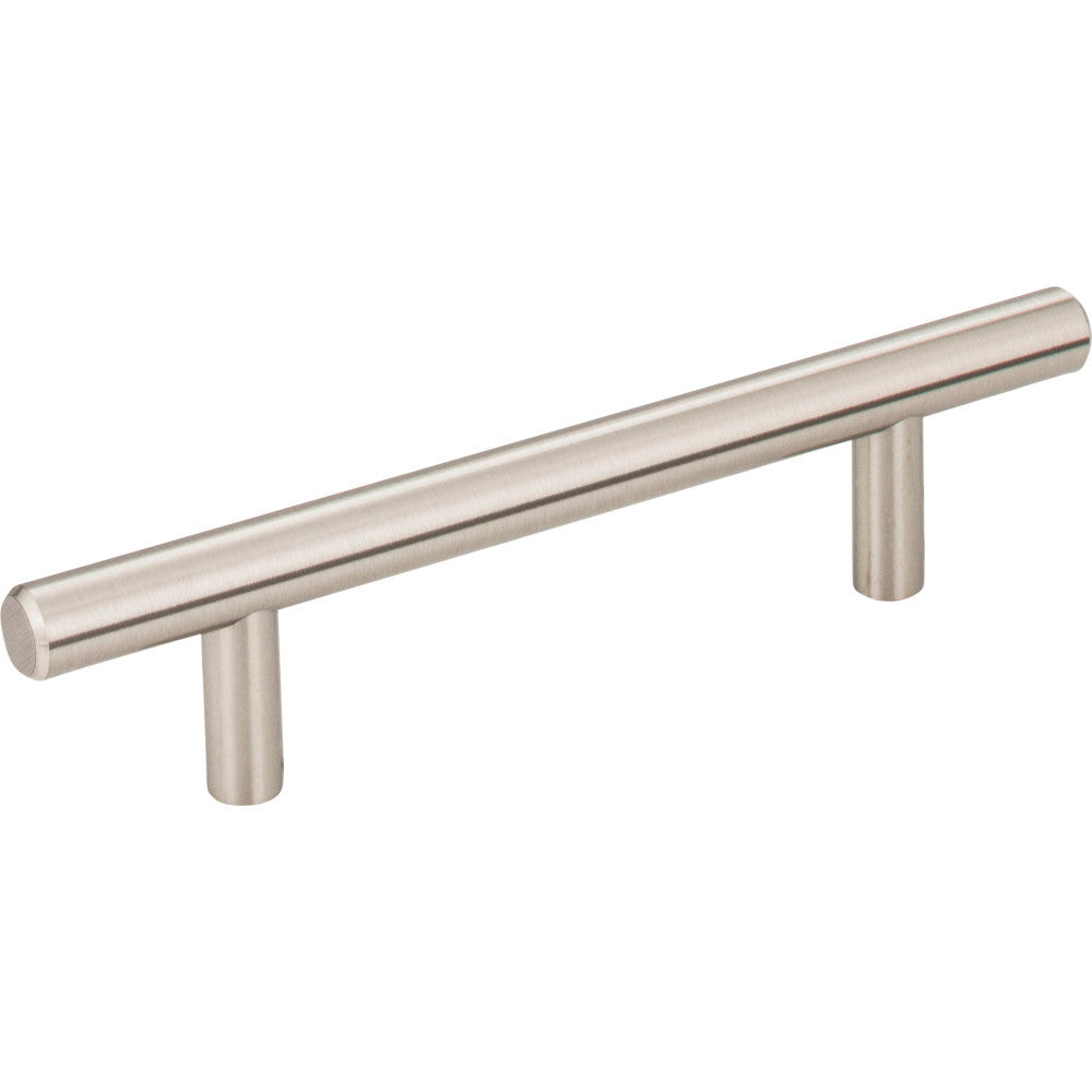 Elements 156SN: 96 mm cc Naples Round Bar Cabinet Pull - Satin Nickel