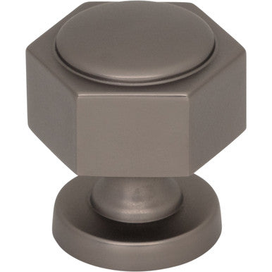 Top Knobs TK3320AG: 1-1/4" Stanmore Hexagon Cabinet Knob - Ash Gray