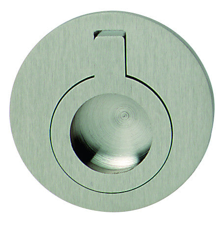 Hafele 161.16.600: 50mm cc Flush Mount Ring Cabinet Pull - Brushed Nickel