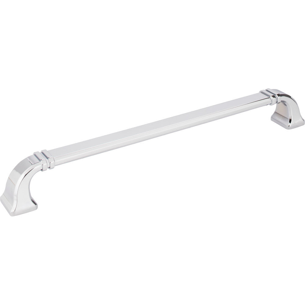 Jeffrey Alexander 165-12PC: 12" cc Ella D-Handle Appliance Pull - Polished Chrome