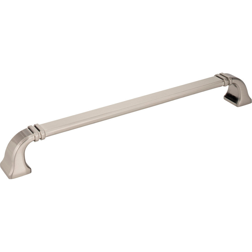 Jeffrey Alexander 165-12SN: 12" cc Ella D-Handle Appliance Pull - Satin Nickel