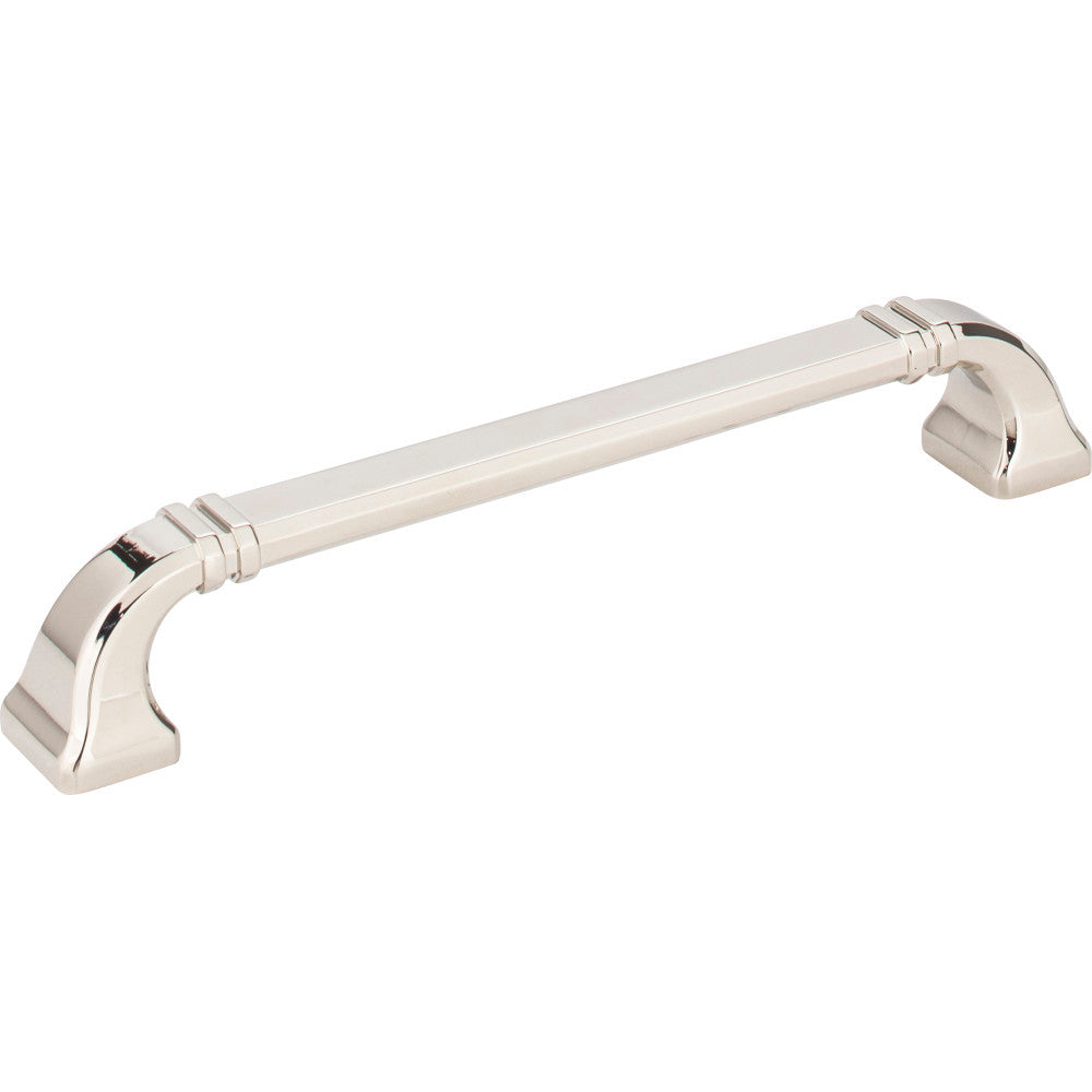 Jeffrey Alexander 165-160NI: 160mm cc Ella D-Handle Cabinet Pull - Polished Nickel