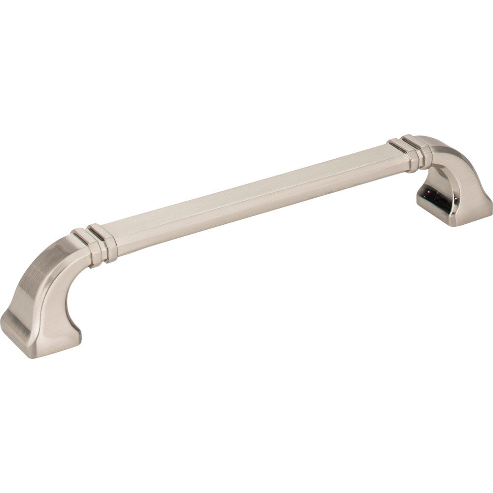 Jeffrey Alexander 165-160SN: 160mm cc Ella D-Handle Cabinet Pull - Satin Nickel