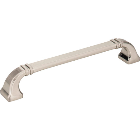 Jeffrey Alexander 165-160SN: 160mm cc Ella D-Handle Cabinet Pull - Satin Nickel