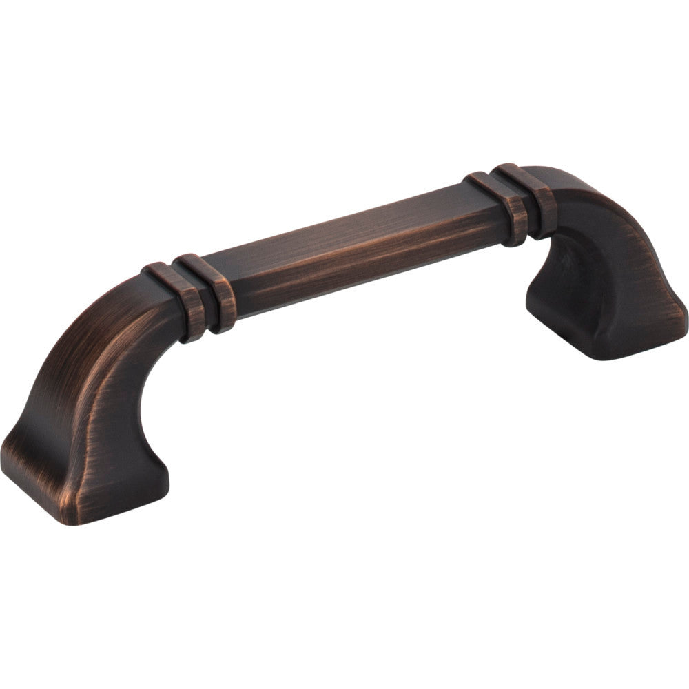 Jeffrey Alexander 165-96DBAC: 96mm cc Ella D-Handle Cabinet Pull - Brushed Oil Rubbed Bronze