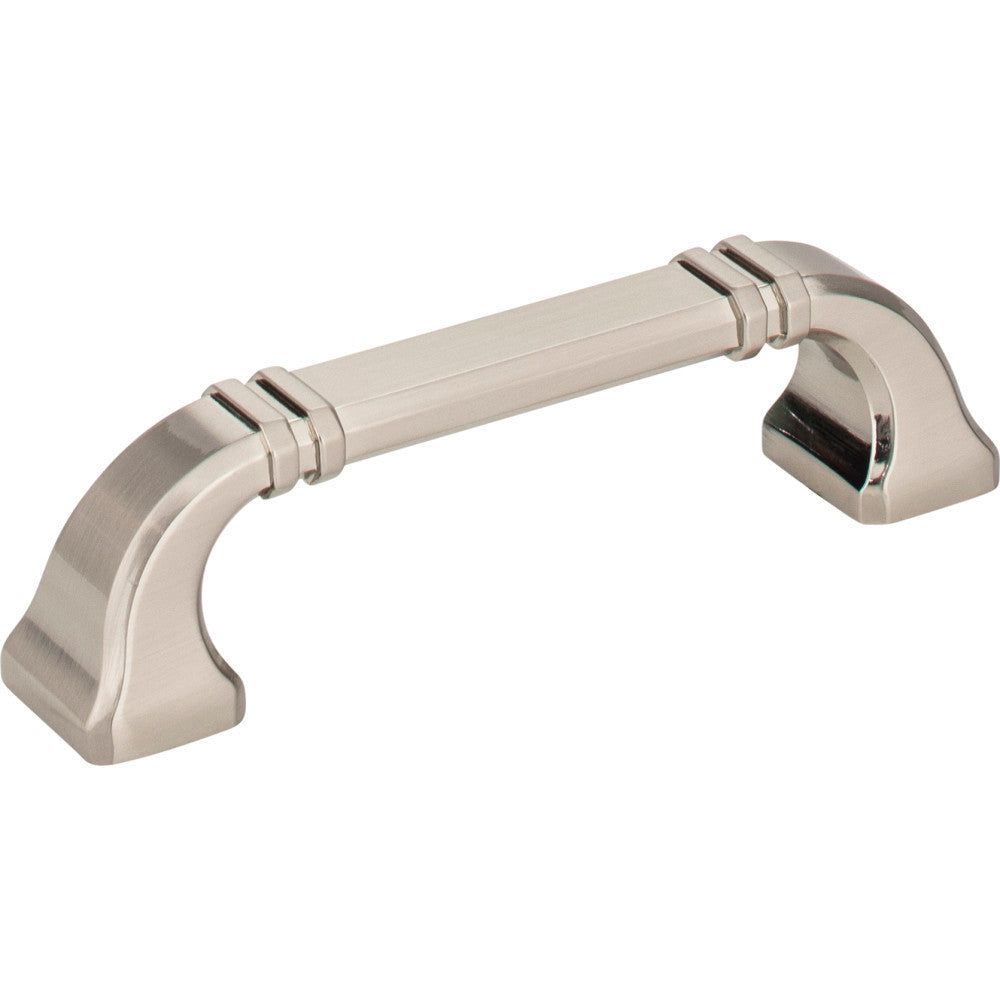 Jeffrey Alexander 165-96SN: 96mm cc Ella D-Handle Cabinet Pull - Satin Nickel