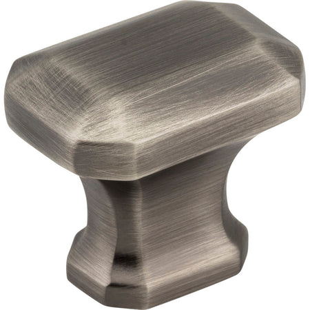 Jeffrey Alexander 165BNBDL: 1-1/4" Ella Rectangle Cabinet Knob - Brushed Pewter