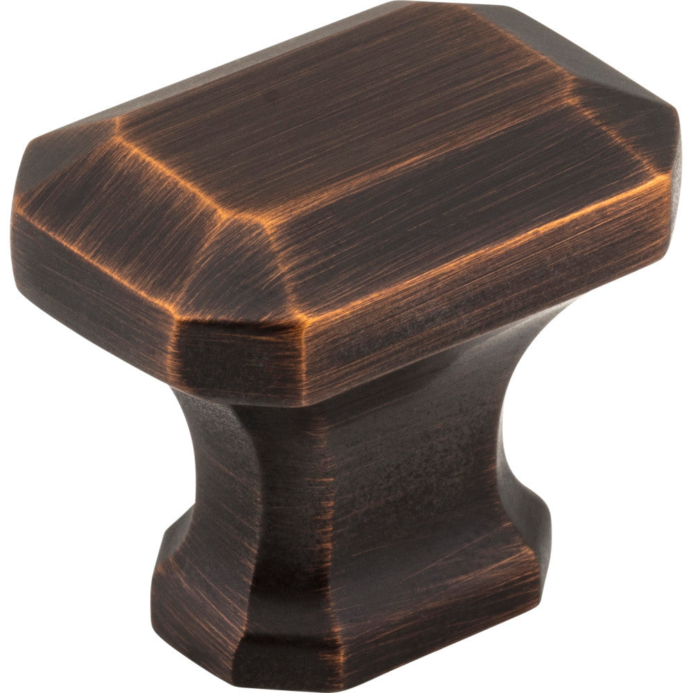 Jeffrey Alexander 165DBAC: 1-1/4" Ella Rectangle Cabinet Knob - Brushed Oil Rubbed Bronze