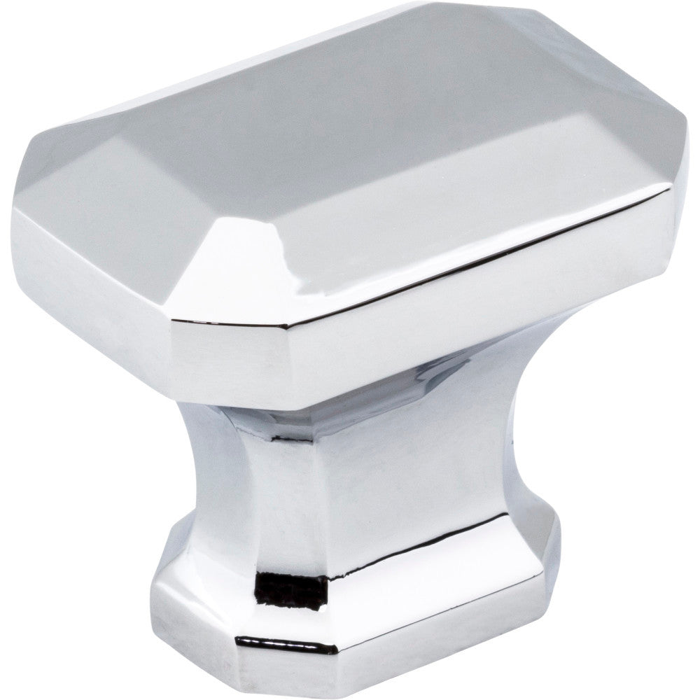 Jeffrey Alexander 165PC: 1-1/4" Ella Rectangle Cabinet Knob - Polished Chrome