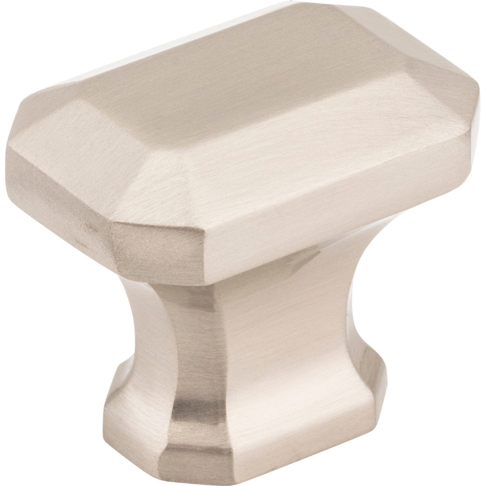 Jeffrey Alexander 165SN: 1-1/4" Ella Rectangle Cabinet Knob - Satin Nickel